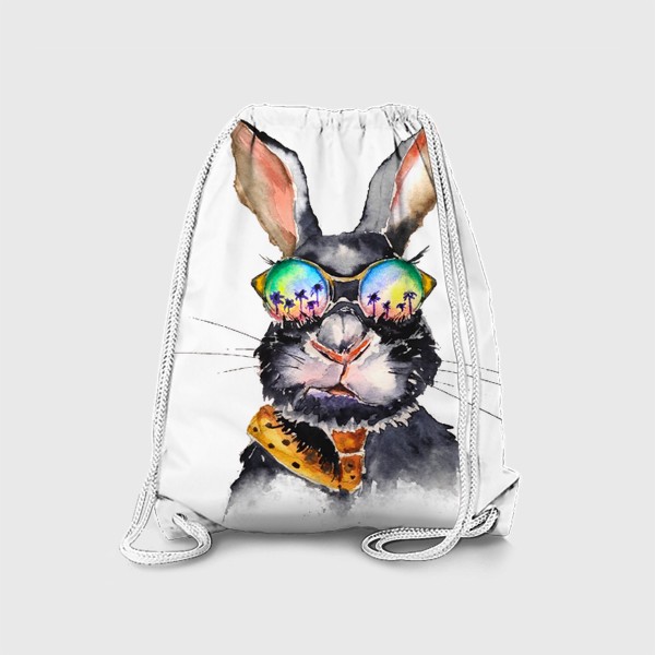 Рюкзак «кролик год кролика черный водяной заяц заяц»