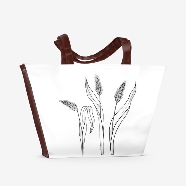 Пляжная сумка &laquo;Пшеница. Графика&raquo;