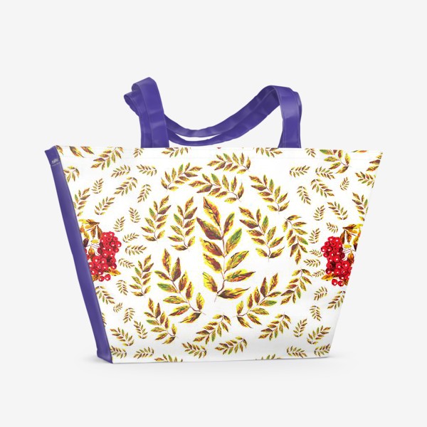 Пляжная сумка «Осенняя Рябинка»