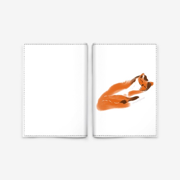 Обложка для паспорта «Сонная лисичка»