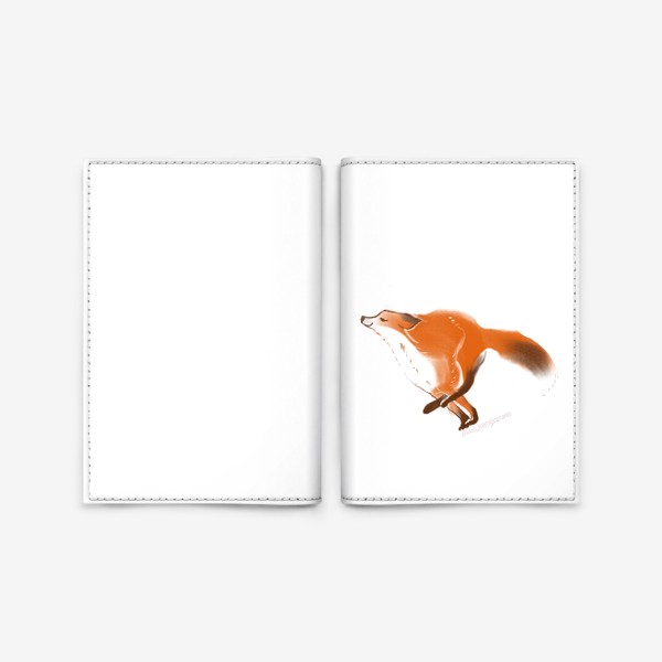 Обложка для паспорта «Лиса бежит»
