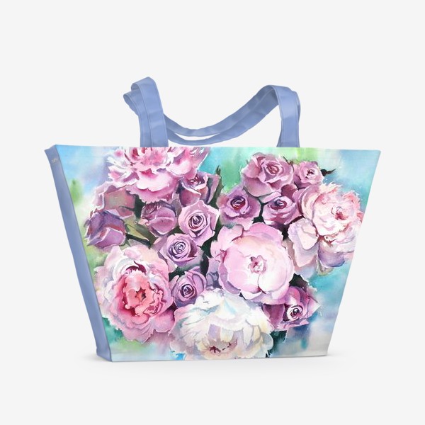 Пляжная сумка «Сердце цветов»