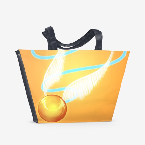 Пляжная сумка «Золотой Снитч с крыльями. Игра в Квиддич. Гарри Поттер»