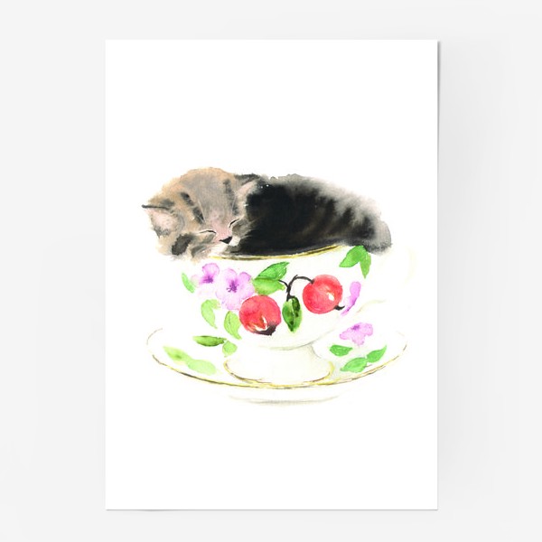 Постер «Спящий котенок»