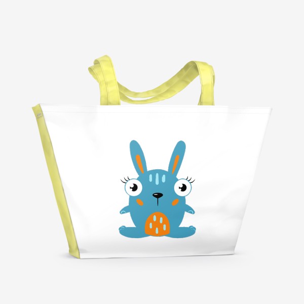Пляжная сумка &laquo;Смешной заяц, новогодний кролик, зайчик 2023&raquo;