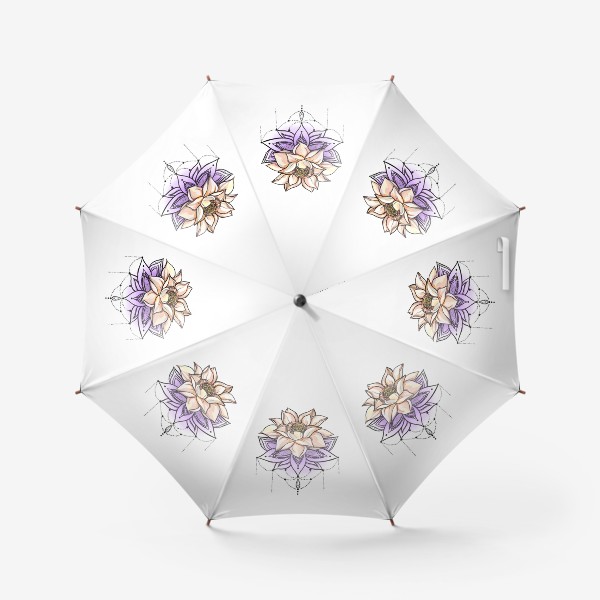 Зонт «Лотос и мандалы цветной»