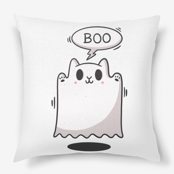 Подушка «Милое привидение - котик. Хэллоуин»