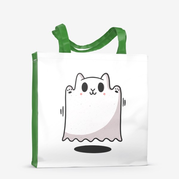 Сумка-шоппер «Милое привидение - котик. Хэллоуин»