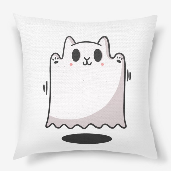 Подушка «Милое привидение - котик. Хэллоуин»