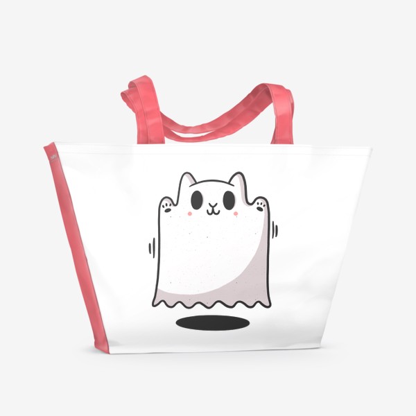 Пляжная сумка &laquo;Милое привидение - котик. Хэллоуин&raquo;
