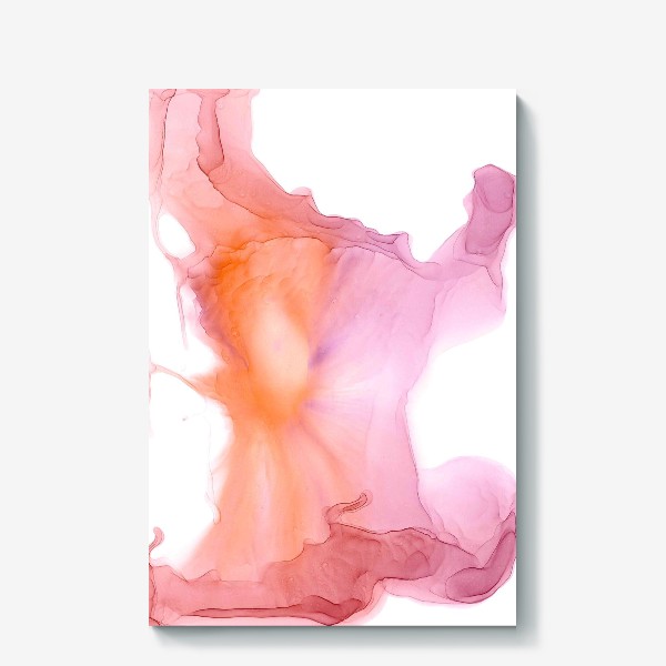 Холст &laquo;pink-crimson cloud - Теплый персиковый солнечный свет в нежном розово-малиновом облаке с мягкими волнами&raquo;