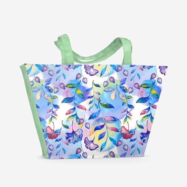 Пляжная сумка «Бесшовный паттерн узоры цветы»