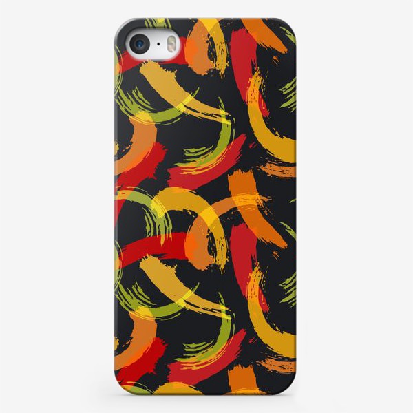 Чехол iPhone «Разноцветные мазки. Абстрактный паттерн.»