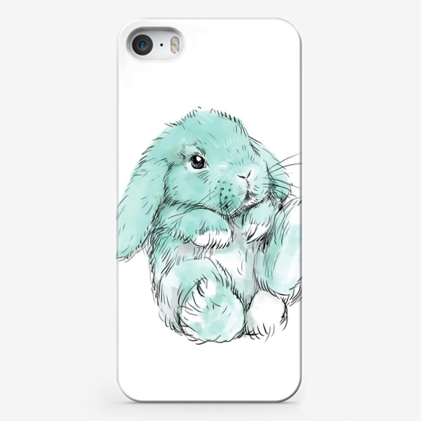 Чехол iPhone «Кролик 2 мятный»