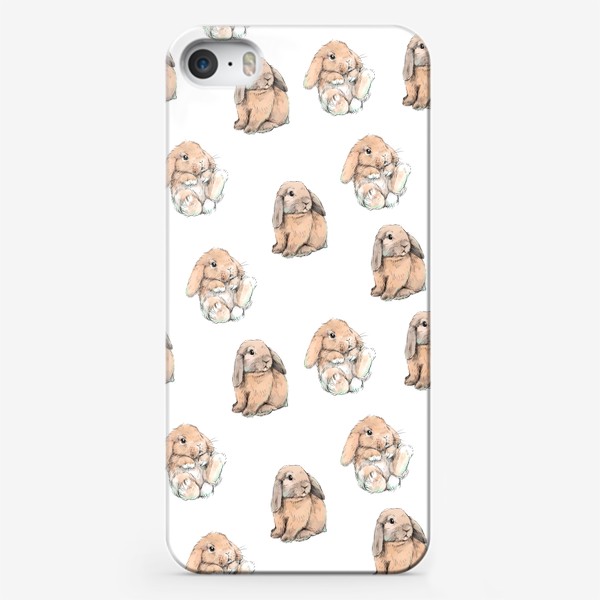 Чехол iPhone «Кролики паттерн»