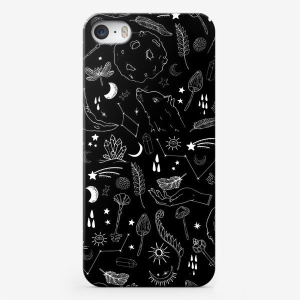 Чехол iPhone «мистика, волшебство на чёрном»