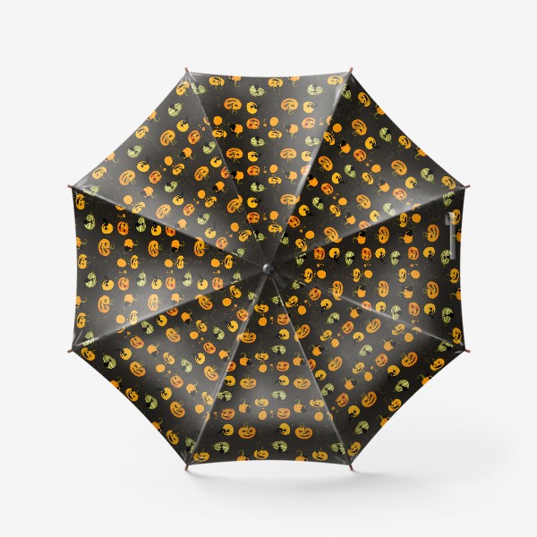 Зонт «Осенние коты и тыквы»