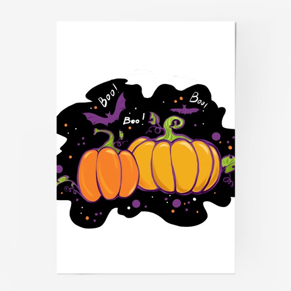 Постер «Тыквы Хэллоуин»