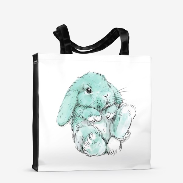 Сумка-шоппер «Кролик 2 мятный»