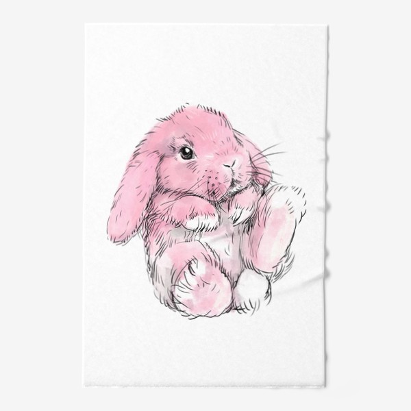 Полотенце «Кролик 2 розовый»