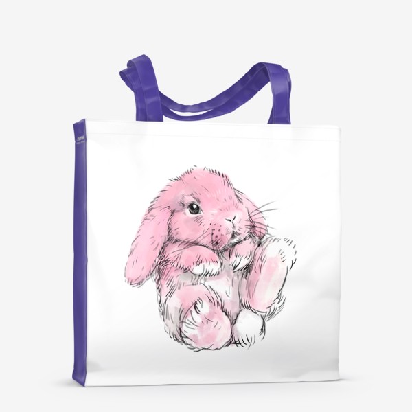 Сумка-шоппер «Кролик 2 розовый»