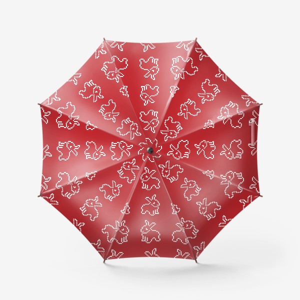 Зонт «Пиксельные зайки»