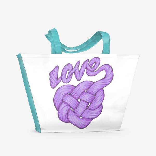 Пляжная сумка «Сердце LOVE»