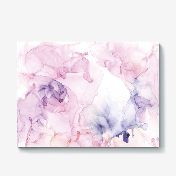 Холст «Abstract image of a bouquet of blooming violets - Абстрактное изображение букета цветущих фиалок»