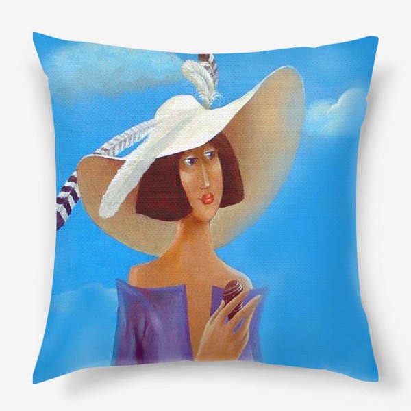 Подушка «Дама в шляпе»