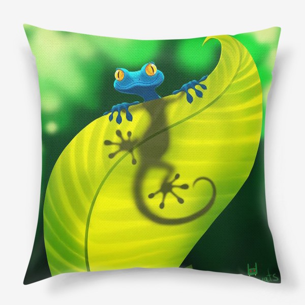 Подушка «Голубой гекон»