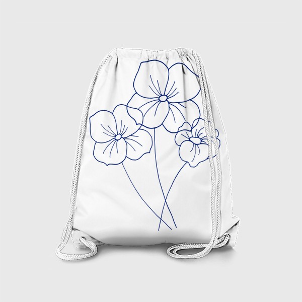 Рюкзак «Три цветочка на белом»