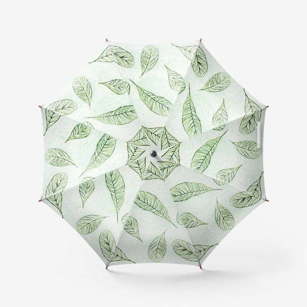 Зонт &laquo;Бесшовный паттерн Зелёные листья&raquo;