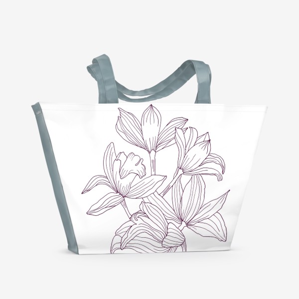 Пляжная сумка &laquo;Ветка орхидеи&raquo;