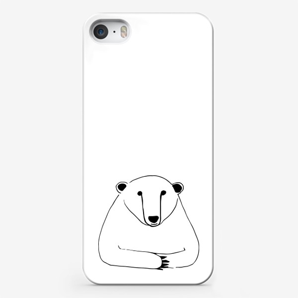 Чехол iPhone «Медведь за столом»