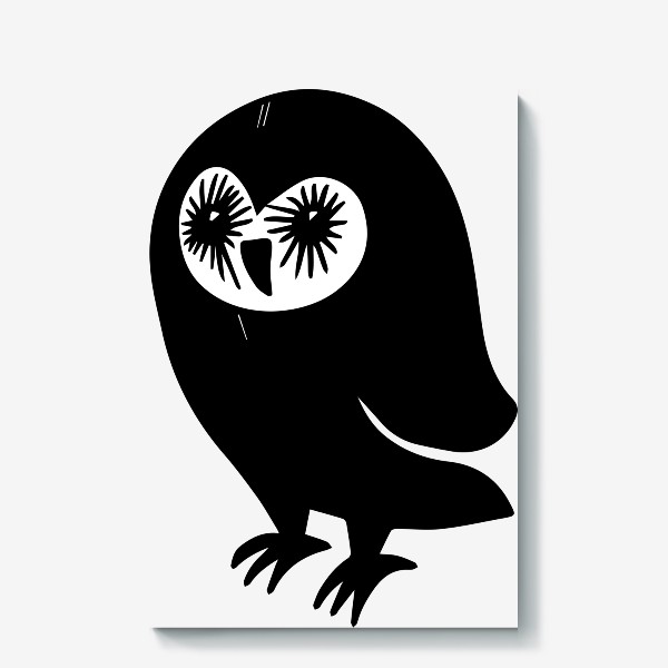 Холст «Черная сова»