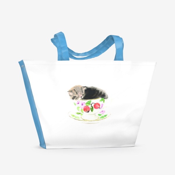 Пляжная сумка «Спящий котенок»