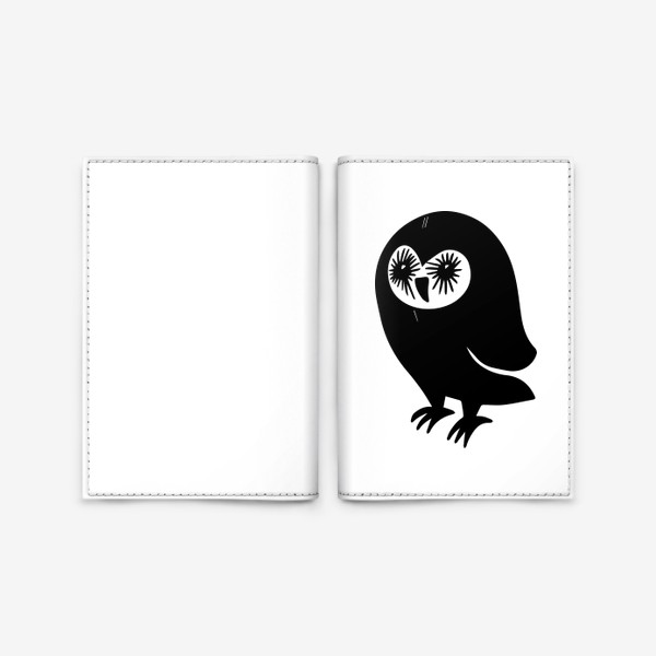 Обложка для паспорта «Черная сова»
