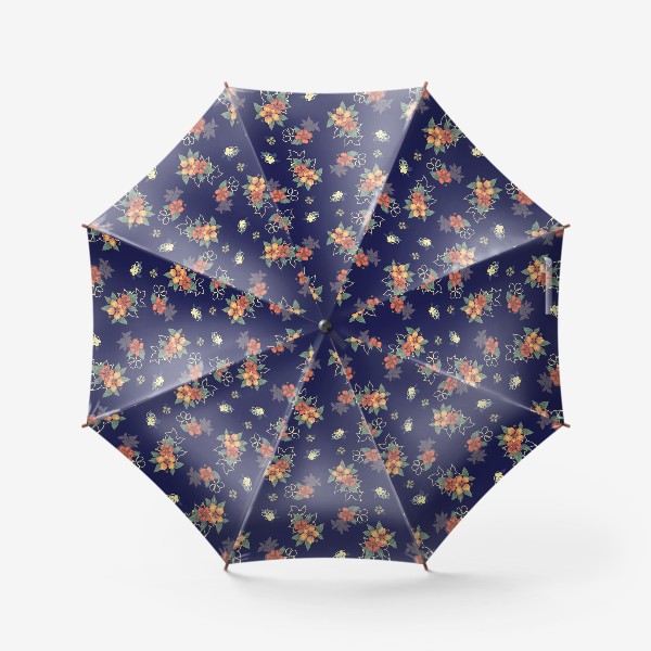 Зонт «Экзотические цветы орнамент»
