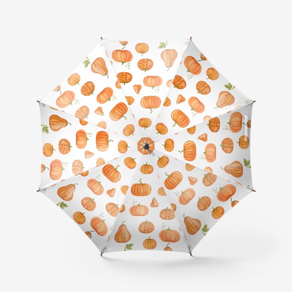 Зонт «Тыквы на белом фоне»