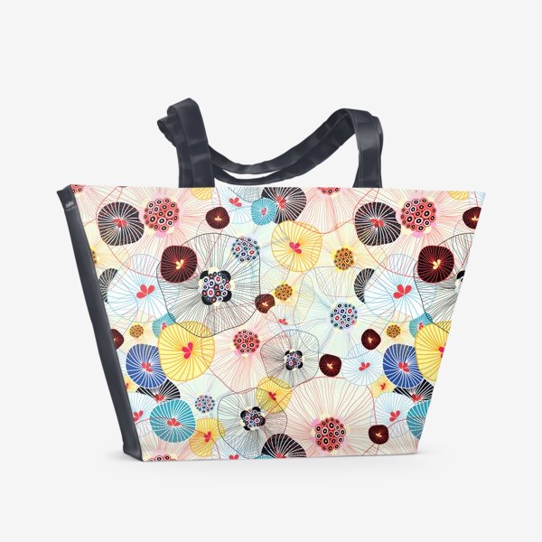 Пляжная сумка «Абстрактный разноцветный узор»