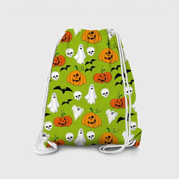 Рюкзак «Бесшовный паттерн на хэллоуин с тыквами и приведениями.Хэллоуин.»