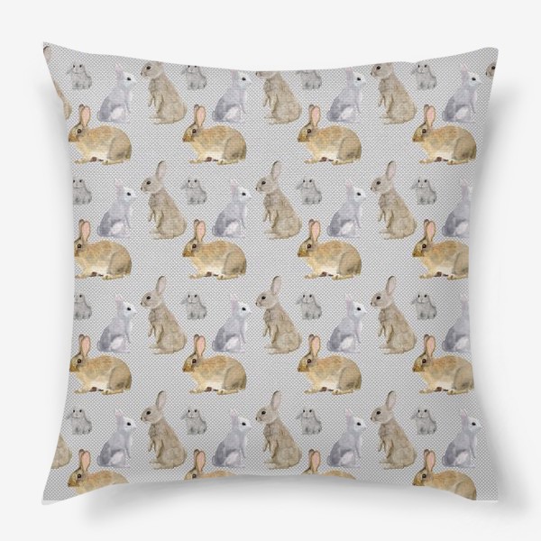 Подушка «Кролики и горошек »