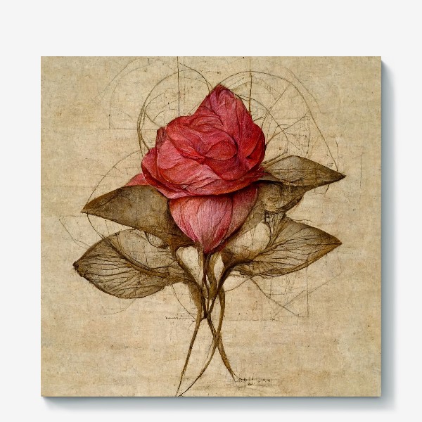 Холст «Винтажная роза»