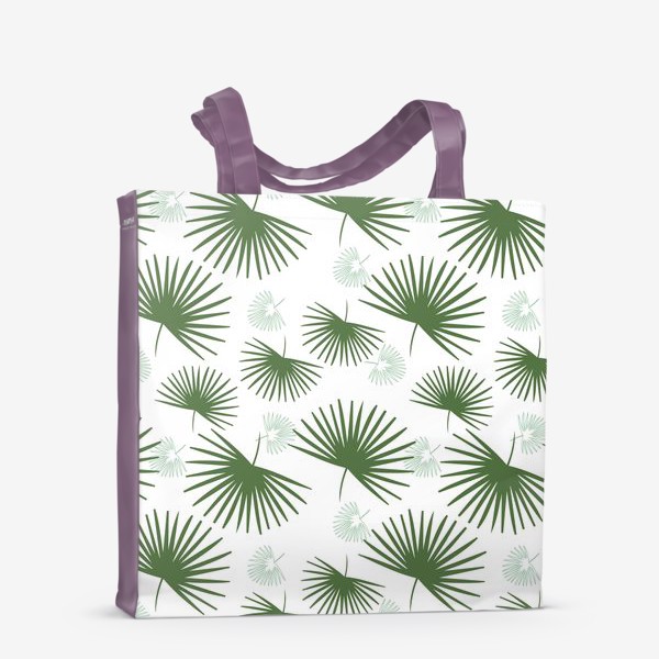 Сумка-шоппер «Бесшовный принт с листьями пальмы.Листья пальмы.»