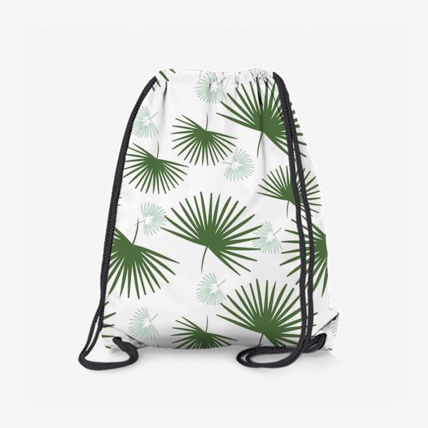 Рюкзак «Бесшовный принт с листьями пальмы.Листья пальмы.»