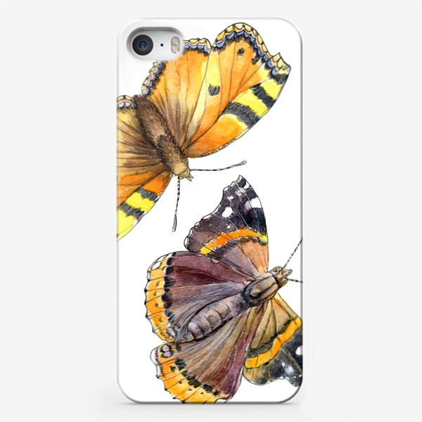 Чехол iPhone «Бабочки Нимфалиды. Акварель»