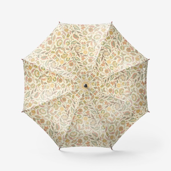 Зонт «Цветочный орнамент в стиле якобинской вышивки»