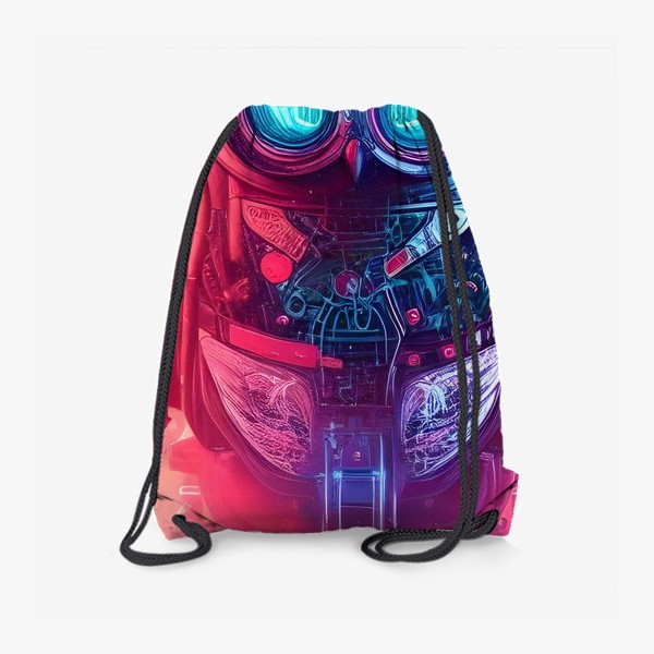 Рюкзак «Сова в стиле киберпанк»