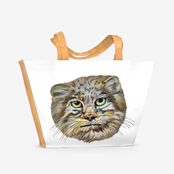 Пляжная сумка «Манул или палласов кот»