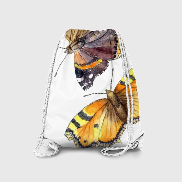 Рюкзак «Бабочки Нимфалиды. Акварель»